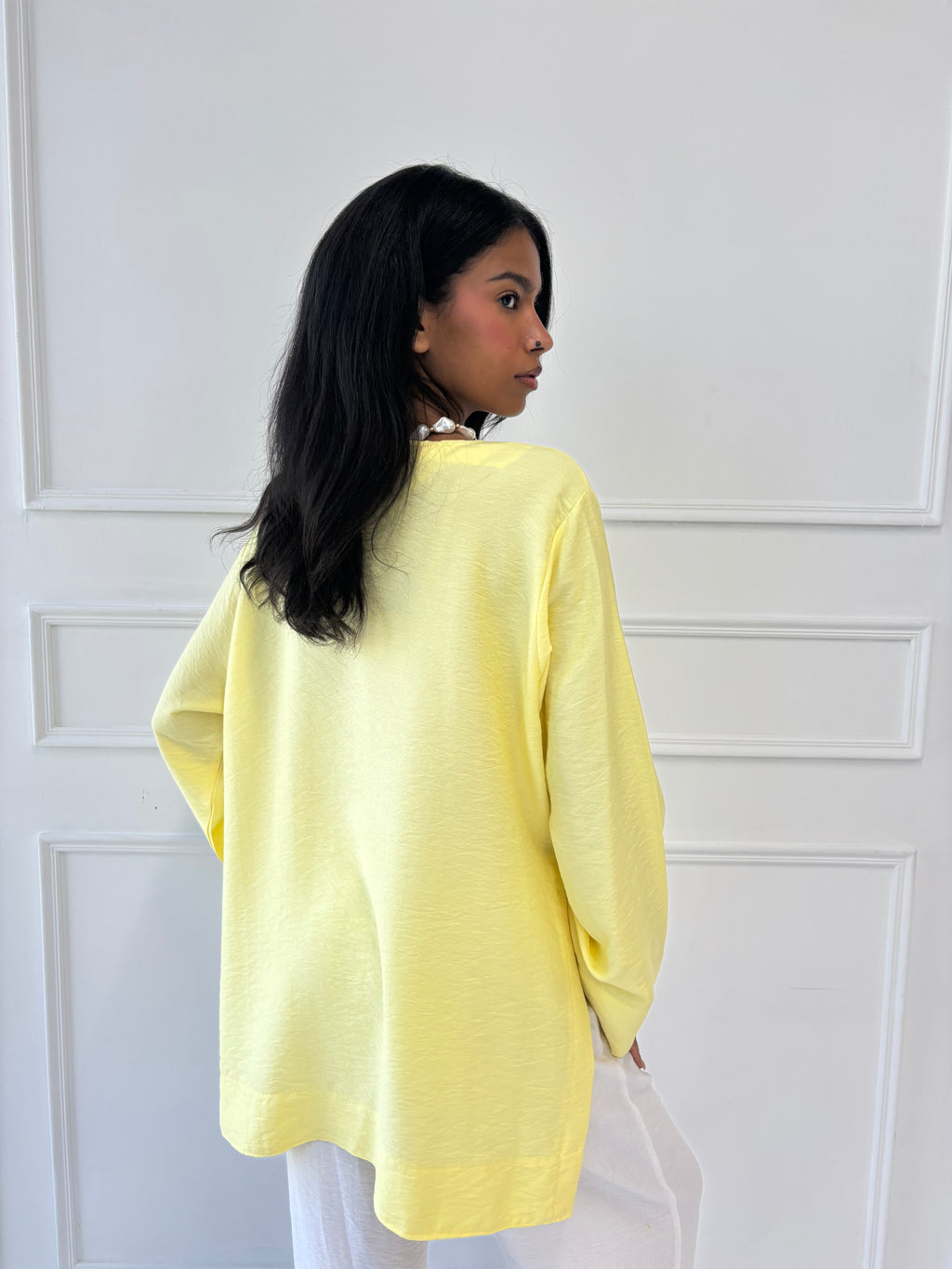 Yellow basic blouse