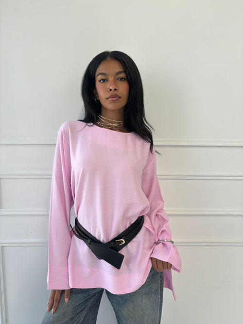 Pink basic blouse